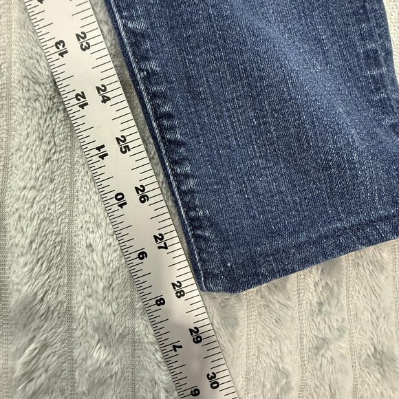 Abercrombie & Fitch Jeans Mens 30 Blue Button Fly Straight 1E5341 Stretch 30x28 - Picture 7 of 11